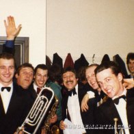 Gaels Blue Orchestra - backstage at the Boner Hall 1981